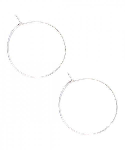 Featherweight Hoop – Large Silver