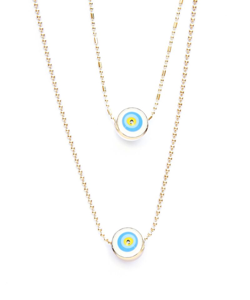 Evil Eye Necklace – Gold Bead Chain