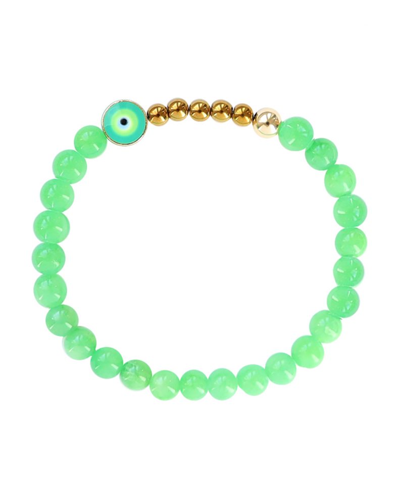 Ojo Bracelet Lime Jade – Gold