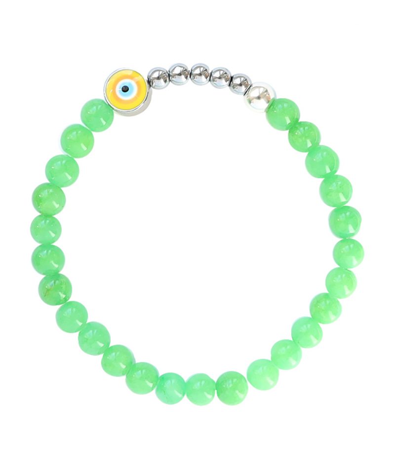 Ojo Bracelet Lime Jade – Silver
