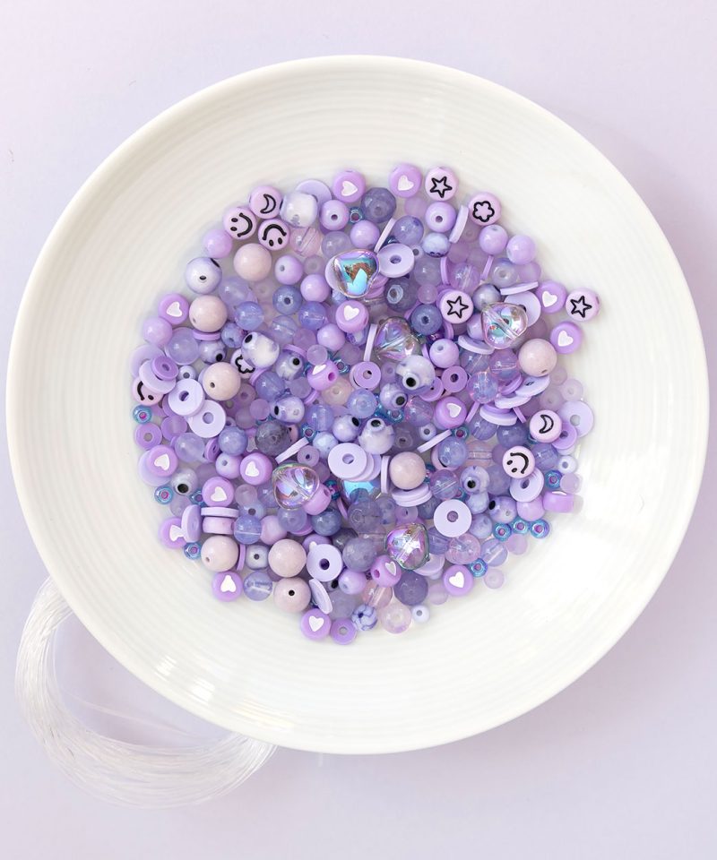 Monochrome Bracelet Bead Kit – Lavender