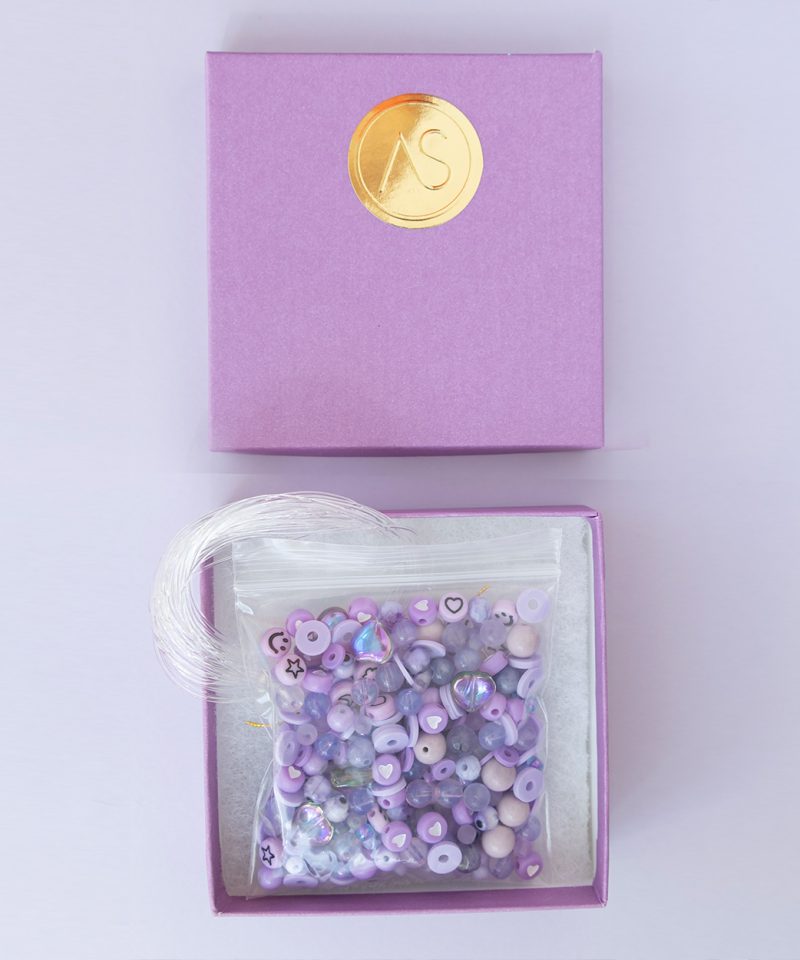 Monochrome Bracelet Bead Kit – Lavender