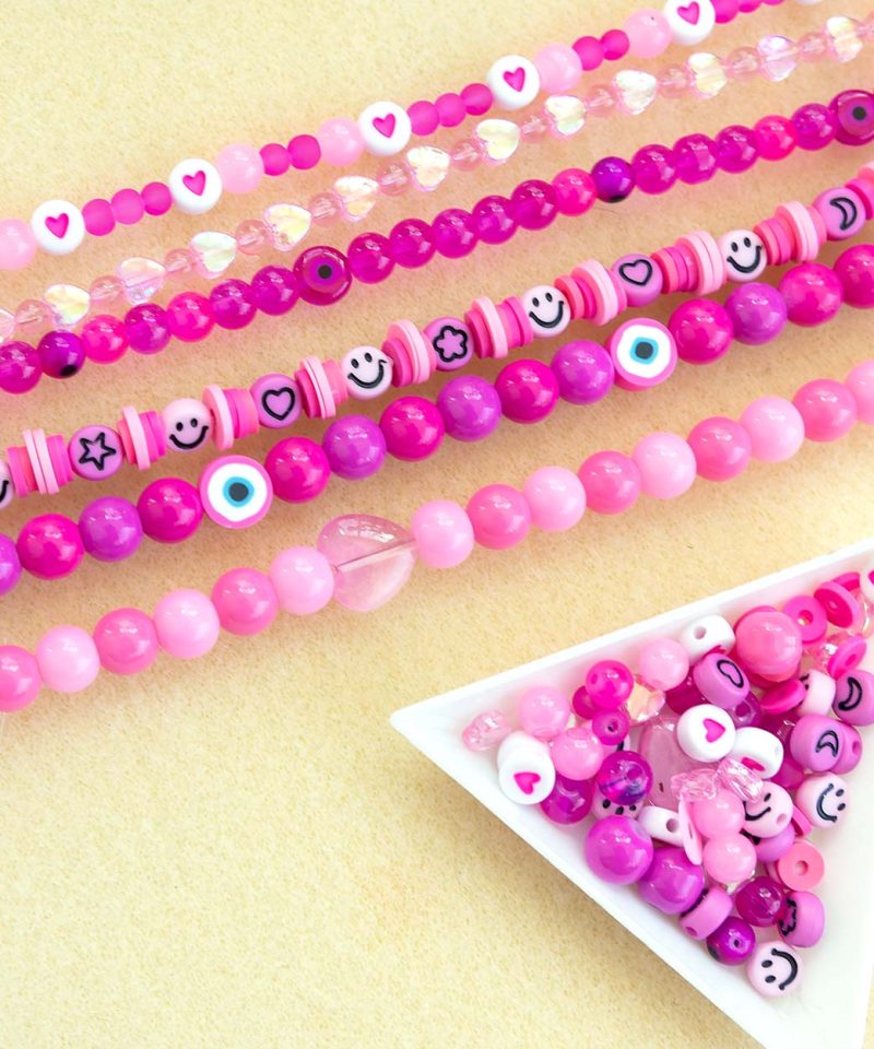 Monochrome Bracelet Bead Kit – Pink